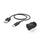 Set incarcare auto Hama micro-USB, 2.4 A, 12 - 24 V, Negru