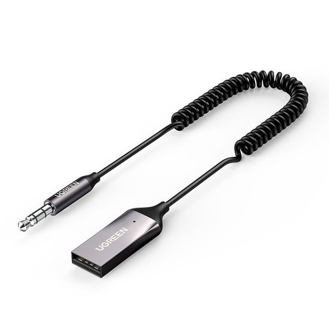 Adaptor audio Jack la USB pentru masina Ugreen, gri
