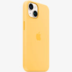 Husa iPhone 14, Originala Apple, Silicone Case, MagSafe, Sunglow
