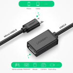 Adaptor OTG USB la Micro-USB Ugreen, 480Mbps, 15cm, negru