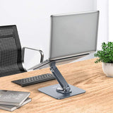 Suport laptop, tableta birou, aluminiu, Hoco PH52 Plus, max. 15.6", gri