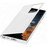 Husa Galaxy S22 Ultra, Originala Samsung, Smart Clear View Cover, White