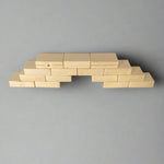 Module decorative (36 buc) din lemn masiv de brad –  Accente minimaliste pentru decor si fotografie, Natur