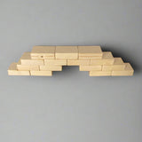 Module decorative (36 buc) din lemn masiv de brad –  Accente minimaliste pentru decor si fotografie, Natur
