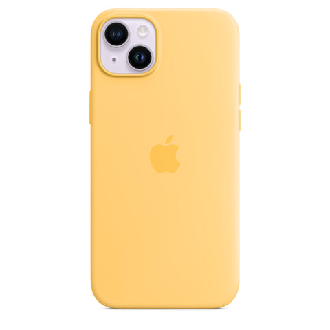 Husa iPhone 14+ (Plus), Originala Apple, Silicone Case with MagSafe, Sunglow