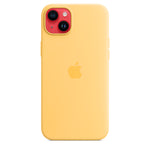 Husa iPhone 14, Originala Apple, Silicone Case, MagSafe, Sunglow