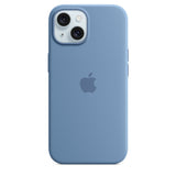 Husa iPhone 15, Originala Apple, Silicone Case with MagSafe, Winter Blue