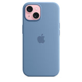 Husa iPhone 15, Originala Apple, Silicone Case with MagSafe, Winter Blue