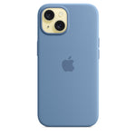 Husa iPhone 15, Originala Apple, Silicone Case with MagSafe, Winter Blue