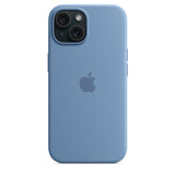 Husa iPhone 15, Originala Apple, Silicone Case with MagSafe, Winter Blue