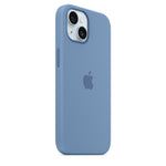 Husa iPhone 15, Originala Apple, Silicone Case with MagSafe, Winter Blue