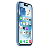 Husa iPhone 15, Originala Apple, Silicone Case with MagSafe, Winter Blue