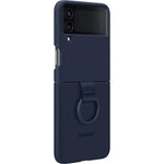 Husa Galaxy Z Flip4, Originala Samsung, Silicone Cover with Ring, Bleumarin