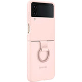Husa Galaxy Z Flip4, Originala Samsung, Silicone Cover with Ring, Pink