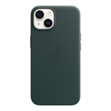 Husa iPhone 14+ (Plus), Originala Apple, Leather Case with MagSafe, Green