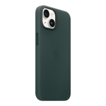 Husa iPhone 14+ (Plus), Originala Apple, Leather Case with MagSafe, Green