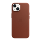 Husa iPhone 14+ (Plus), Originala Apple, Leather Case with MagSafe, Umber