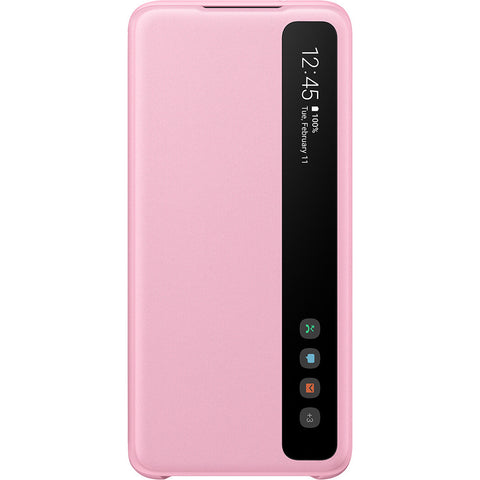 Husa Galaxy S20+ (Plus), Originala Samsung, Clear View Cover, Pink