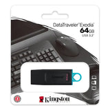 Memorie USB Kingston DataTraveler Exodia 64GB, USB 3.2, Black/Teal