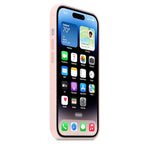 Husa iPhone 14 Pro, Originala Apple, Silicone Case with MagSafe, Chalk Pink