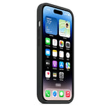 Husa iPhone 14 Pro, Originala Apple, Silicone Case with MagSafe, Negru