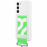Husa Galaxy S22, Originala Samsung, Silicone Cover with Strap, White