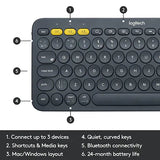 Tastatura Bluetooth Originala Logitech K380, Multi-Device, Dark Grey
