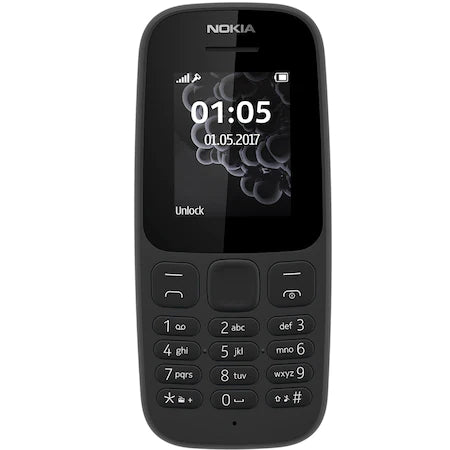 Telefon mobil, Nokia 105 (2017), Dual Sim, Negru