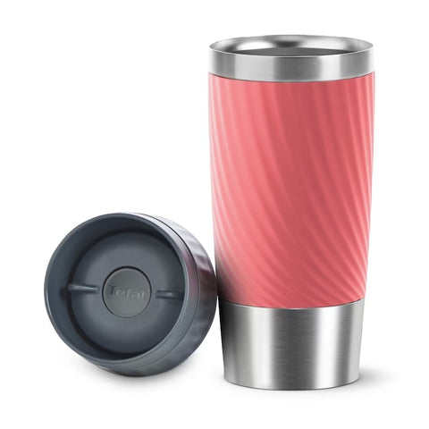 Termos Tefal, Travel Mug Easy Twist, fara BPA, 100% etans, Roz
