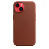 Husa iPhone 14, Originala Apple, Leather Case with MagSafe, Umber