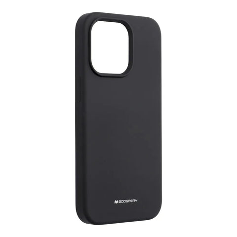 Husa iPhone 13 Pro, Goospery Silicone, interior microfibra, negru