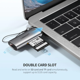 Cititor de carduri USB-C, SD, TF Ugreen, 5Gbps, Gri