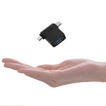 Adaptor Ugreen, USB la USB-C/micro USB, Negru