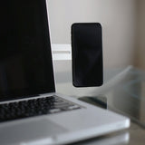 Suport telefon metalic cu prindere Laptop / Monitor, Silver