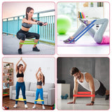 Benzi Elastice de Rezistenta Fitislim, Fitness Set de 5, pentru femei / barbati, 5 trepte de dificultate, antrenament sala