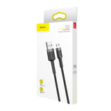 Cablu de date Micro-USB Baseus, 1.5A, 2m, CAMKLF-CG1, Negru/Gri