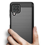 Husa Samsung Galaxy F62 / M62, Techsuit Carbon Silicone, Negru