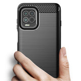 Husa Motorola Moto G100 / Edge S, Techsuit Carbon Silicone, Negru
