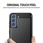 Husa Samsung Galaxy S21 FE, Techsuit Carbon Silicone, Negru