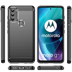 Husa Motorola Moto G71 5G, Techsuit Carbon Silicone, Negru