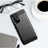 Husa Samsung Galaxy A53 5G, Techsuit Carbon Silicone, Negru