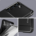 Husa Samsung Galaxy S21 FE, Spigen Rugged Armor, Black