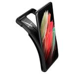 Husa Samsung Galaxy S21 Ultra, Spigen Liquid Air Pen, Black