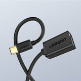 Adaptor cu cablu Ugreen, USB la USB Type-C 3.0 OTG, 5Gbps, Negru