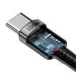 Cablu Date / Incarcare Baseus Cafule, USB Type-C la USB Type-C, 2M 5 A, Negru