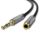 Cablu audio Ugreen, auxiliar 3.5 mm mini Jack, prelungitor 2m, argintiu, 10594