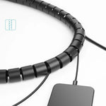 Organizator cabluri spiralat, Ugreen, protectie birou, 5m x 25mm, negru