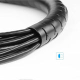 Organizator cabluri spiralat, Ugreen, protectie birou, 5m x 25mm, negru