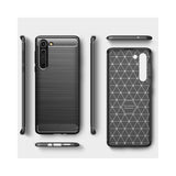 Husa Motorola Moto Edge, Techsuit Carbon Silicone, Negru