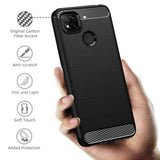 Husa Xiaomi Redmi 9C, Techsuit Carbon Silicone, Negru